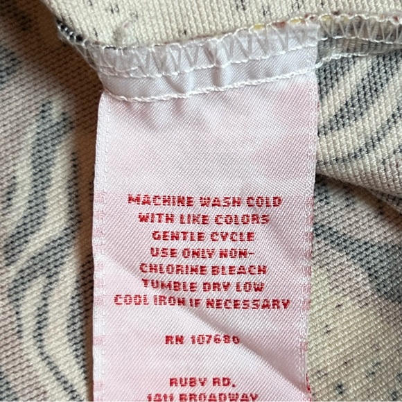 RUBY RD Leaf Print Cropped Jacket | 4P | Yellow Multi | Retro Safari Style - Picture 13 of 14